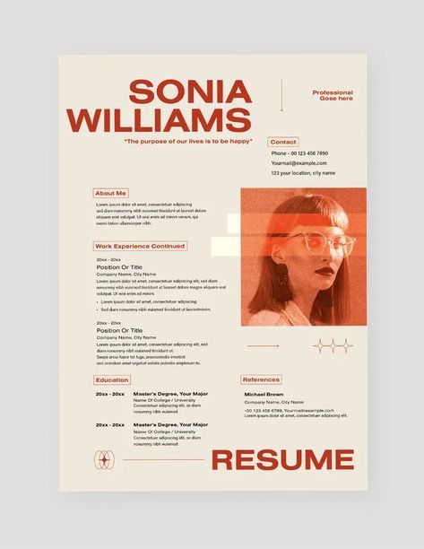 Crafting the perfect resume is crucial in making a lasting impression on potential employers. The skilled team at BrandPacks has designed a remarkable resume template for Adobe InDesign that merges simplicity with a modern flair. Available in both US Letter and A4 sizes, this template ensures versatility and convenience for users around the globe. Resume Design For Graphic Designer, Unique Cv Ideas, Creative Resumes For Designers, Marketing Cv Design, Creative Cvs Design, Personal Resume Design, Graphic Design Cv Professional Cv, Graphic Design Resume Layout, Resume And Cover Letter Design