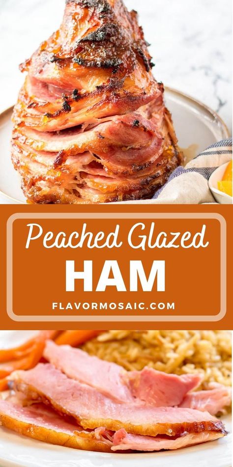 Peach Glazed Ham, Best Ham Glaze, Christmas Ham Dinner, Glazed Spiral Ham, Slow Cooker Ham Recipes, Thanksgiving Ham, Ham Sauce, Ham Dinner, Ham Glaze Recipe