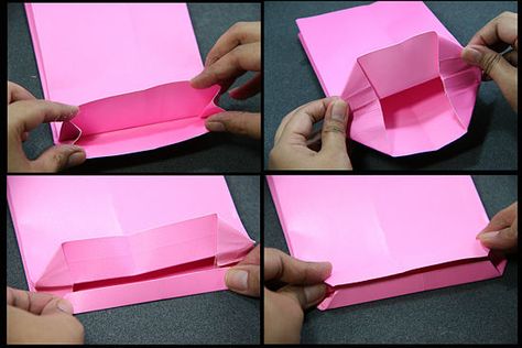 How to Make a Paper Bag: 11 steps (with pictures) - wikiHow  This was so confusing and the videos were crazy fast. I got stuck near the end and gave up Make A Paper Bag, Spirit Sticks, How To Make A Paper Bag, Brown Paper Bag, Beautiful Handmade Cards, Tape Crafts, Paper Gift Bags, Diy Birthday Gifts, Diy Birthday