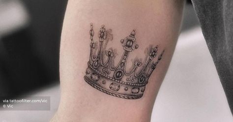 Realistic Crown Tattoo, Prince Crown Tattoo, Crown Tattoos For Men, Crown Neck Tattoo, Crown Hand Tattoo, A Crown Tattoo, Royalty Tattoo, Crown Tattoo Men, Modern Crown