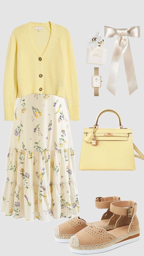 Yellow Outfit Ideas, Modesty Outfits, Cute Modest Outfits, غرفة ملابس, Everyday Fashion Outfits, Yellow Outfit, Stil Inspiration, Modest Fashion Outfits, Mode Inspo