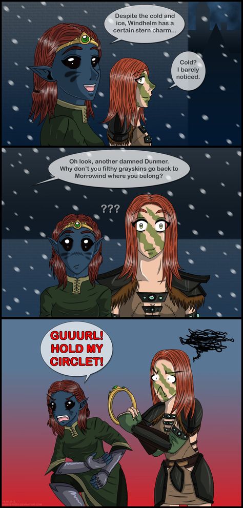 Skyrim Elder Scrolls - Orc & Nord relationships Skyrim Serana And Dragonborn, Skyrim Serana X Dragonborn, Skyrim Women, Serana Skyrim, Skyrim Serana, Funny Skyrim, Elder Scrolls Funny, Skyrim Comic, Elder Scrolls Memes