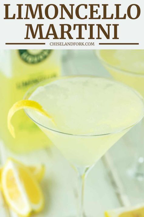 With limoncello, vodka, honey and fresh lemon juice, this limoncello martini is a like drinking lemon candies. #limoncellomartini #lemoncello #martini | chiselandfork.com Lemoncello Martini, Lemon Candies, Limoncello Drinks, Limoncello Martini, Blood Orange Martini, Peach Martini, Lemon Martini, Limoncello Cocktails, Lemon Juice Benefits