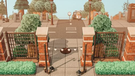 Acnh Town Core Ideas, Citycore Animal Crossing Entrance, Animal Crossing City Core Entrance, Acnh Airport Entrance Designs City, Acnh Nook Cranny Citycore, Acne Citycore, Citycore Aesthetic Acnh, Acnh Citycore Path Code, Sidewalk Animal Crossing Code