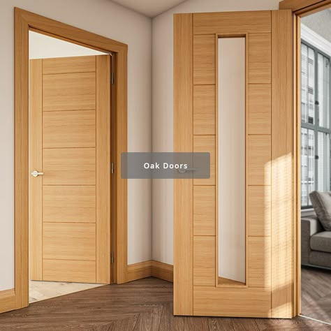 Modern Wood Doors Interior Bedrooms, Store Room Door, Inside Door Colors, Wooden Panel Doors, White Oak Doors, Internal Doors Modern, Cnc Door, Plywood Door, Modern Wood Doors