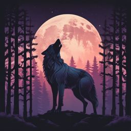 Alpha by @monumentalpinknoise277 | Suno Wolf And Moon, Kids Office, Howl At The Moon, Wolf Pictures, Wolf Moon, Alien Art, Lone Wolf, Wolf Howling, Kids Art Prints