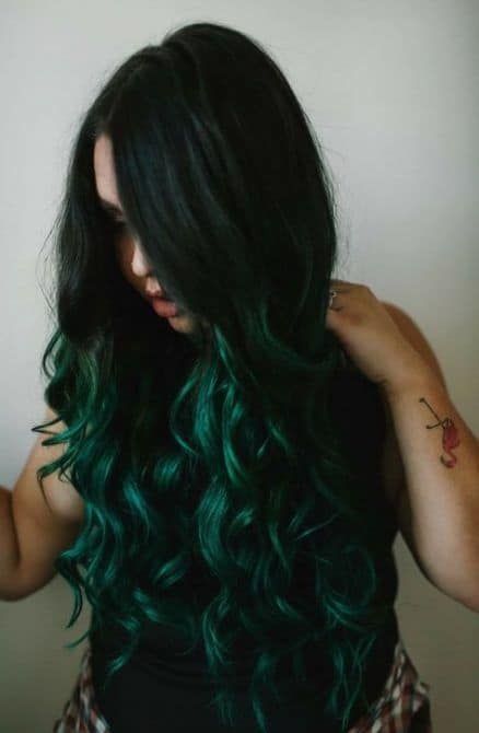 Dark Green Hair Color, Dark Green Hair Dye, Dallas Roberts, Green Balayage, Green Hairstyles, Green Hair Color, Emerald Green Hair, Emerald Hair, Trendy We Fryzurach