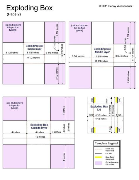 Exploding box template Exploding Box Template, Stampin Up Anleitung, 3d Templates, Cards Tutorial, Exploding Box Card, Double Gate, Pop Up Box Cards, Fun Folds, Box Cards