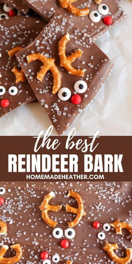 The Best Chocolate Reindeer Bark Reindeer Bark, Chocolate Covered Pretzels Recipe, Chocolate Bark Christmas, Chocolate Reindeer, Reindeer Treats, White Chocolate Covered Pretzels, Christmas Bark, Themed Recipes, White Chocolate Covered