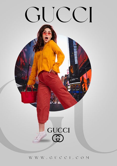 Fashion Designer Poster Design, Fashion Magazine Advertisement, Poster Advertising Design Ideas, Gucci Poster Design, Clothes Creative Ads Design, Fashion Brand Poster Design, Clothing Poster Design Ideas, Fashion Design Poster Ideas, Magazine Ads Design Creative Advertising