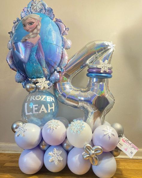 Frozen Balloon Bouquet, Frozen Balloons, Personalized Balloons, Balloon Arrangements, Balloons Party, Bubble Balloons, Balloon Centerpieces, Frozen Birthday, Balloon Bouquet