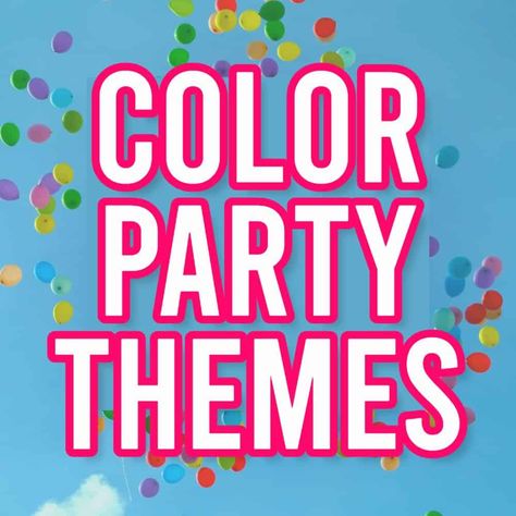 Best compilation of color party themes for your next party. Party colors for birthday or other special occasions. Easy, stylish ideas for an event. How To Throw A Color Party, Colour Party Ideas Adults, Color Theme Party Ideas For Adults Food, Color Themed Birthday Party, Party Colour Themes, Birthday Theme Colors, Colour Theme Party, Birthday Color Theme, Color Theme Party Ideas For Adults