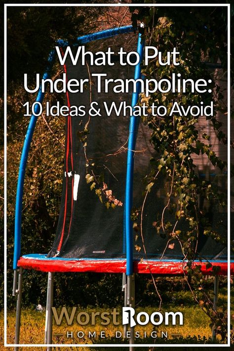 What to Put Under a Trampoline: 10 Ideas & What to Avoid Under Trampoline Ideas Backyards, Outdoor Trampoline Ideas Backyards, Trampoline Landscaping, Garden Trampoline, Backyard Toys, Yard Ideas Backyard, Outdoor Trampoline, Backyard Trampoline, Kids Backyard