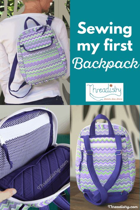 Sewing my first backpack Diy Small Backpack Free Pattern, Sewing A Backpack, Sew A Backpack, Diy Backpack Tutorial, Small Backpack Pattern, Diy Backpacks, Backpack Sewing Pattern, Diy Backpack Pattern, Handbags Diy