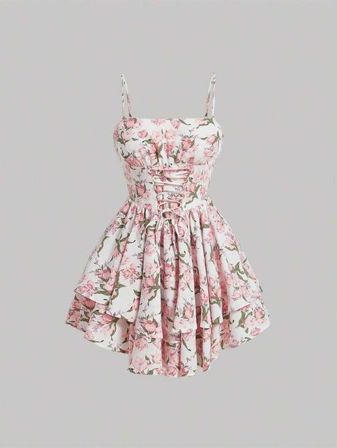 Pinterest Wishlist, Mode Kawaii, Cute Dress Outfits, Floral Dresses Short, Kawaii Fashion Outfits, Simple Trendy Outfits, Hoco Dresses, Dress For Short Women, Look Vintage