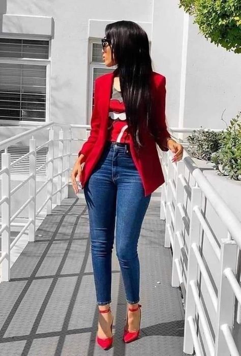 2023 Womens Spring Fashion, Looks Jeans, Dressy Casual Outfits, Elegante Casual, Classy Casual Outfits, Causual Outfits, Elegantes Outfit, Casual Chic Outfit, Casual Work Outfits