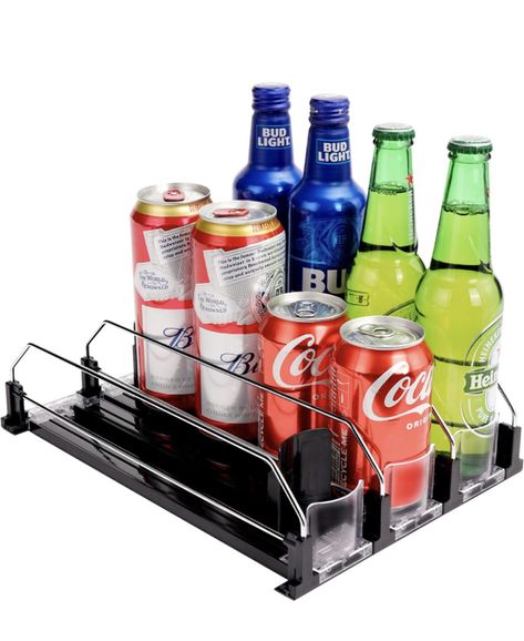 BingoHive Automatic Soda Can Organizer for Refrigerator Can Dispenser for Beer Soda Seltzer Drink Pop Can Holder Self-Pushing Drink Organizer for Fridge Storage 12 cans of 11.15oz 12oz 16oz 16.9oz Drink Organizer, Can Dispenser, Fridge Storage, Countertop Storage, Pop Cans, Fridge Organization, Household Tools, Can Organizer, Drink Dispenser