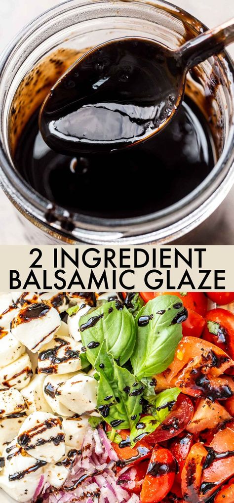 Balsamic Reduction Recipe, Mediterranean Snacks, Balsamic Glaze Recipes, Balsamic Vinaigrette Recipe, Balsamic Recipe, Salad Dressing Recipes Homemade, La Food, Glaze Recipe, Balsamic Glaze