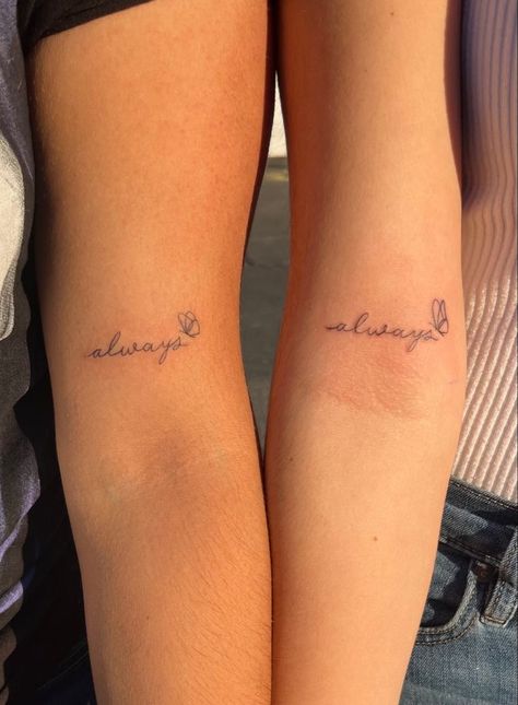 Matching Saying Tattoos, Mother And Daughter Tattoos Unique, Mom And Daughter Tattoos Meaningful, Fine Line Tattoo Mother Daughter, Tattoo With Mom Mother Daughters, Hand Tattoos Matching, Mother Two Daughter Tattoos, Mother Daughter Sister Tattoos, My Person Tattoo