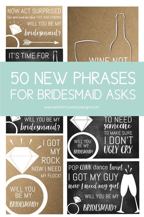 How To Ask Wedding Party, Bridesmaid Question Ideas, Bridesmaid Gifts To Ask To Be In Wedding, Funny Ways To Ask Bridesmaids, Bridesmaid Proposal Question, Cute Ways To Ask Your Bridal Party, Asking To Be A Bridesmaid, Will You Be My Bridesmaid Quotes, How To Ask Your Bridesmaids Unique