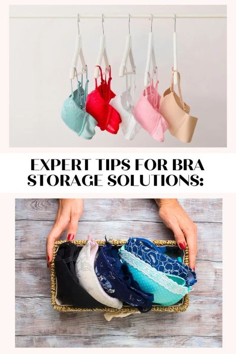 Expert tips for Bra Storage Solutions: Maximizing Closet Space and Longevity How To Hang Bras In Closet, Sports Bra Storage, Diy Bra Hanger, Bra Storage Ideas Diy, Bra Storage Ideas, Hanging Bra Storage, Organizing Bras, Bra Organization Ideas, Maximizing Closet Space