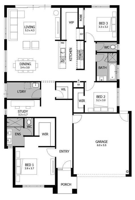 30 Fantastic 2D Floor Plan Ideas - Engineering Discoveries Small 3 Room House Plan, 3bedroom Apartment Floor Plan, One Story Three Bedroom House Plans, 3 Bedroom Home Floor Plans One Level Modern, Floor Plans Aesthetic, 3 Bedroom House Floor Plan One Level, 2 Level House Plans, Small 3 Bedroom House Plans Modern, Small House Floor Plans 3 Bedroom