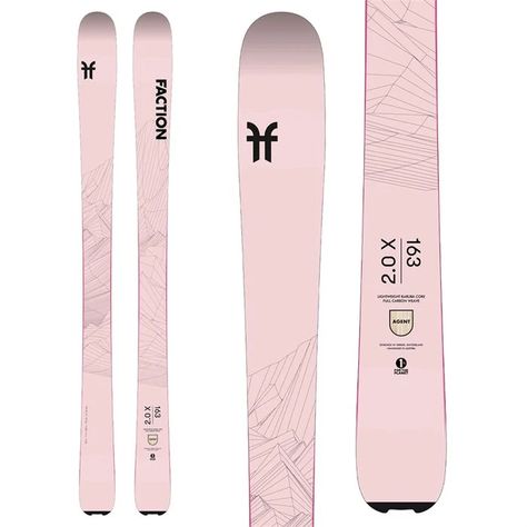 Faction Agent 2.0X 2022 Pink Snowboard, Skiing Gear, Ski Outfit For Women, Ski Fits, Tahoe Trip, Skiing Aesthetic, Ski Brands, Ski Racing, Women Ski