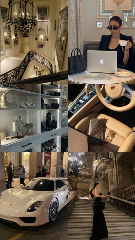 Rich Corporate Aesthetic, Luxury Old Money Lifestyle, Money Wealth Aesthetic, Rich Life Collage, Ideal Life Aesthetic Rich, Rich Business Woman Aesthetic Working, Extreme Wealth Aesthetic, Wealth Aesthetic Money, Rich Entrepreneur Aesthetic