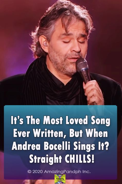 When Andrea Bocelli sings this legendary song, its something you just can't miss. Wonderful! #AndreaBocelli #song #chills #classic #romantic #performance Andrea Bocelli Songs, Funny Love Songs, Beautiful Love Songs, Acapella Songs, Love Comes Softly, Got Talent Videos, Christian Music Artists, Elvis Sings, Enjoy Your Holiday