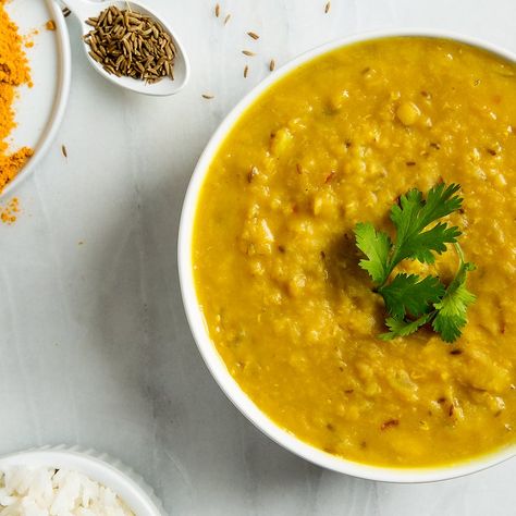 This vegetarian yellow lentil dal recipe can be made with any type of lentil. The yellow color comes from cumin. Yellow Lentil Soup, Lentil Dal Recipe, Dahl Recipe, Dhal Recipe, Afghan Food Recipes, Lentil Dahl, Yellow Lentils, Yellow Split Peas, Lentil Dal