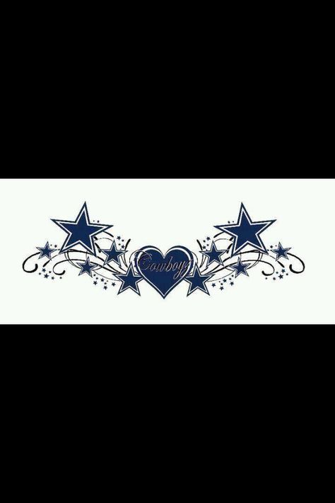 Dallas Cowboys! Thinking about getting this in a tattoo! Cowboys Tattoo, Dallas Cowboys Tattoo, Cowboys Quotes, Dallas Tattoo, Tattoos Ideas For Women, Memory Tattoos, Heart Drawings, Dallas Cowboys Images, Cowboy Tattoos