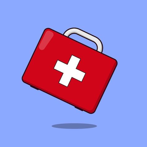 Vector flat first aid kit box illustrati... | Premium Vector #Freepik #vector First Aid Drawing, Freepik Illustration, First Aid Kit Box, How To Draw Anything, Diy First Aid Kit, Box Illustration, Pinterest Design, Aid Kit, First Aid Kit