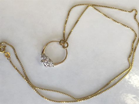 Ring Chain Necklace, Wedding Ring Pendant, Gold Ring Necklace, Wedding Ring On Necklace Chain, Engagement Ring On Necklace, How To Put A Ring On A Necklace, Ring On Chain Necklaces, Wedding Ring Necklaces Ideas, Rings On A Necklace