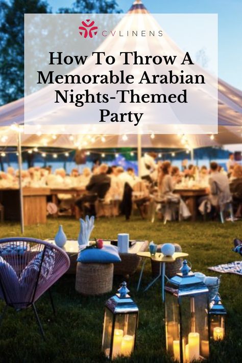 Arabian Nights Party Food, Arabian Nights Dinner Party, Middle Eastern Party Theme, Arabian Theme Party Outfits, Arabian Nights Theme Party Outfit, Arabic Theme Party Outfit, 1001 Nights Party, Arabic Theme Party, Arabian Nights Party Decorations