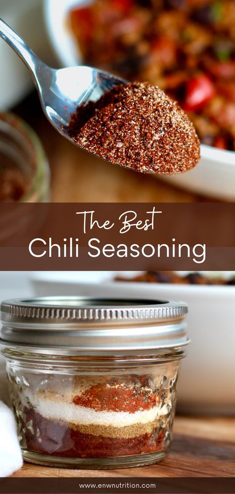 Chili Seasoning Mix Recipe, Homemade Chili Seasoning Mix, Chili Seasoning Recipe, Homemade Chili Seasoning, Herb Blends, Homemade Dry Mixes, Favorite Chili Recipe, Spanish Foods, Chili Spices