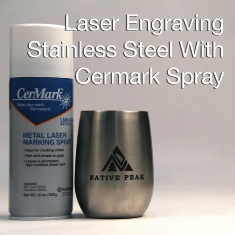 Laser Engraving Stainless Steel With CerMark Spray : 6 Steps (with Pictures) - Instructables Engraving Ideas Metal, Laser Engraving Ideas Gifts, Laser Engraving Ideas, Laser Etched Metal, Laser Engraved Metal, Glow Forge, Steel Stool, Engraving Ideas, Laser Cut Wood Crafts