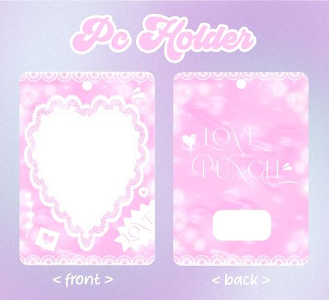 Kpop Freebies Template, Acrylic Pc Holder Kpop, Acrylic Photocard Holder Design, Pc Holder Template, Photocard Design Ideas, Photocard Holder Template, Id Card Design Kpop, Photocard Back Design, Acrylic Photocard Holder