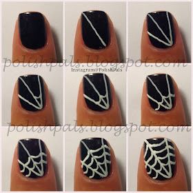 Polish Pals: Spiderweb Nail Art Tutorial Spiderweb Nail Art, Halloween Nail Art Tutorial, Nailart Tutorial, Diy Fails, Nail Art Halloween, Nail Art Diy Easy, Halloween Nails Easy, Masks Diy, Games Diy