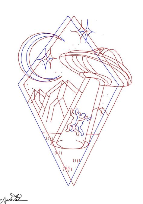 Alien Outline Tattoo, Simple Alien Tattoo Design, Alien Line Art, Trippy Tattoo Stencil, Alien Tattoo Stencil, Trippy Embroidery, Alien Outline, Alien Tattoo Design, Alien Sketch