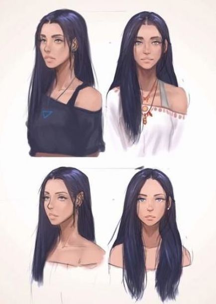 Hair Long Drawing, Hair References Drawing, Long Drawing, Long Hair Drawing, Hair Sketch, My Character, Hair Reference, Anime Hair, Long Straight Hair