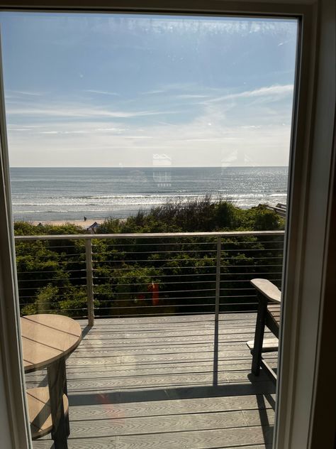 Beach House Balcony Ocean Views, Beach House Balcony, Good Views, Obx Beach, Beach Week, House Balcony, Ocean Sand, Successful Life, Themed Room