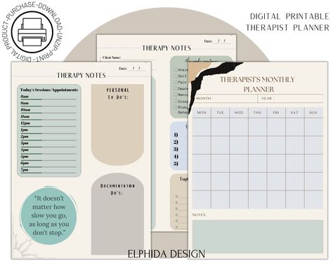 Therapist Planner, Therapy Planner, Therapy Counseling, Feb 7, Digital Planners, Personal Planner, Social Work, Monthly Planner, Physical Therapy