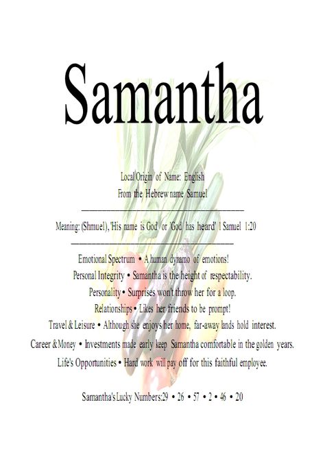 Meaning of Samantha <3 My birthday date is goodluck... Wow Meaning Of Samantha, Samantha Name Meaning, Samantha Meaning, Samanthacore Aesthetic, Samantha Core Aesthetic, Samantha Aesthetic, Sammy Core, Samantha Core, Samantha + Core + Aesthetic