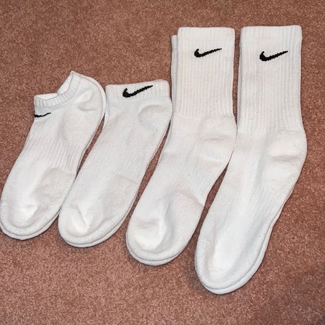 New Without Tags. Came From Random Packs Of Nikes Socks I’ve Bought And Never Got Around To Wearing, Kinda Piled Or Dusty From Poor Drawer Storage #76 Low Nike Socks, Long Socks Nike, How To Style Nike Socks, Cute Nike Socks, Long Nike Socks, Nike Clothes Women, Nike Socks Aesthetic, Nike Socks Black, Nike Socks Women