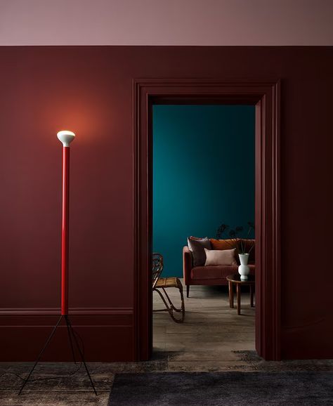 Colours For Hallways, Hallways And Stairs, Hallway Paint Colors, Hallway Paint, 18th Century House, Wall Color Combination, Hallway Colours, Dark Hallway, Elegant Entryway