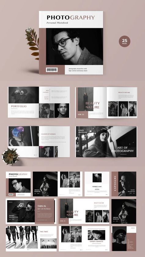 Square Photobook Magazine Template InDesign - 25 pages Square Book Layout, Photography Magazine Layout, Photobooks Design, Portfolio Design Layouts, Photography Portfolio Layout, Catalog Design Layout, Photo Book Template, Editors Note, Photobook Layout