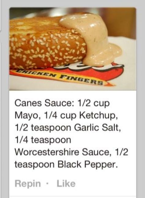 Rasing Canes Sauce Recipe, Canes Bread Recipe, Canes Sauce Recipe, Canes Recipe, Canes Sauce, Bread Chicken, Simple Family Meals, Homemade Sauce Recipes, Condiment Recipes