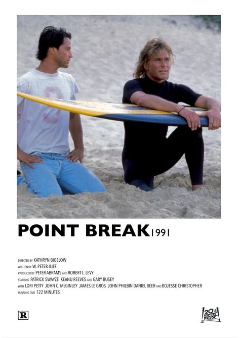 Patrick Swayze Point Break, Point Break Movie Poster, Point Break Poster, Point Break Movie, Point Break 1991, Greatest Movies, Posters Minimalist, Polaroid Posters, Film Posters Minimalist