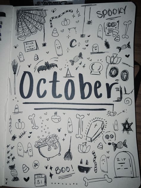 October Drawings Easy, Doodles For October, Halloween Drawings On White Board, Fall And Halloween Doodles, White Board Ideas Drawings Fall, White Board Halloween Ideas, Autumn White Board Art, Fall Whiteboard Art Easy, Whiteboard Halloween Art