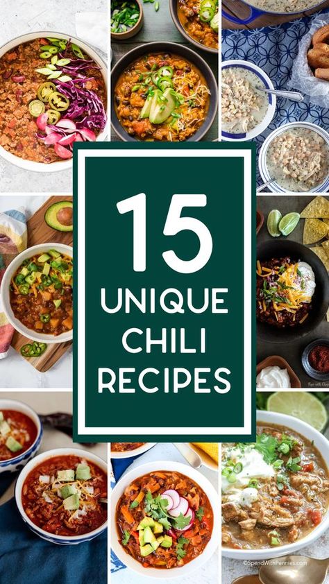 Fall is the perfect time of year to curl up with a bowl of soup, stew, or chili! I have gathered 15 unique chili recipes that are perfect for tailgating, The post 15 UNIQUE CHILI RECIPES FOR FALL appeared first on Mad in Crafts. Chilli Recipe Unique, Different Kinds Of Chili Recipe, Unique Crockpot Chili, Best Chili Recipes Award Winning, Different Chilli Recipes, Unique Chili Recipe Crockpot, Unique Chilli Recipes Crock Pot, Chili Cook Off Winning Recipe, Best Unique Chili Recipe